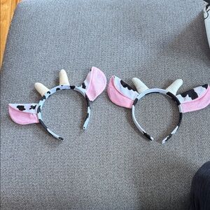 Cow Print Kids Costume Headband Set